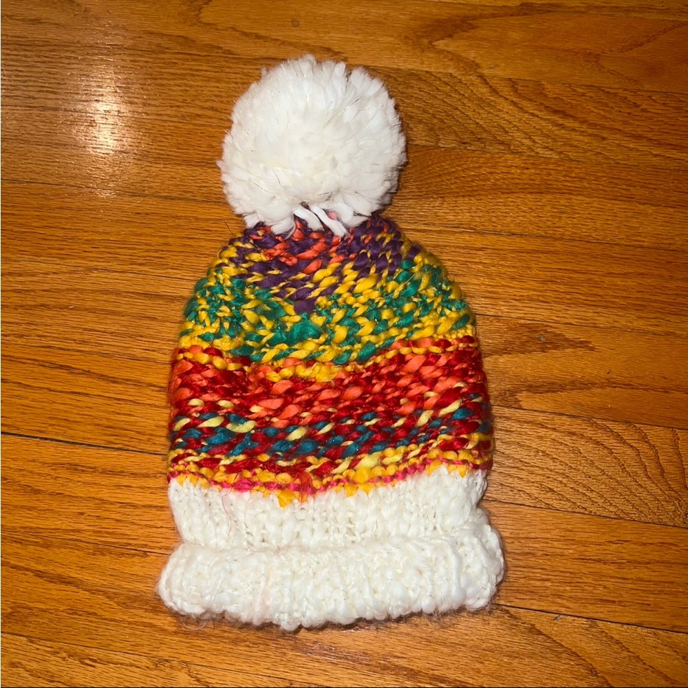 Colorful Knit Pom-Pom Beanie